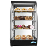16 in. Commercial Glass Bakery Display Case, Self Service Pastry Case with LED lighting and Rear Door, 2.7 cu. ft. DC-3CB.